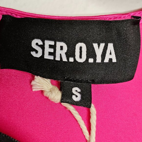 NWT Revolve SER.O.YA Women's Fuchsia/Kendall Silk Dress Size Small - Picture 4 of 8